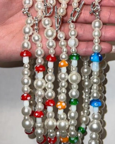 Pearls & Mushrooms Necklace - Delicious Hunnies